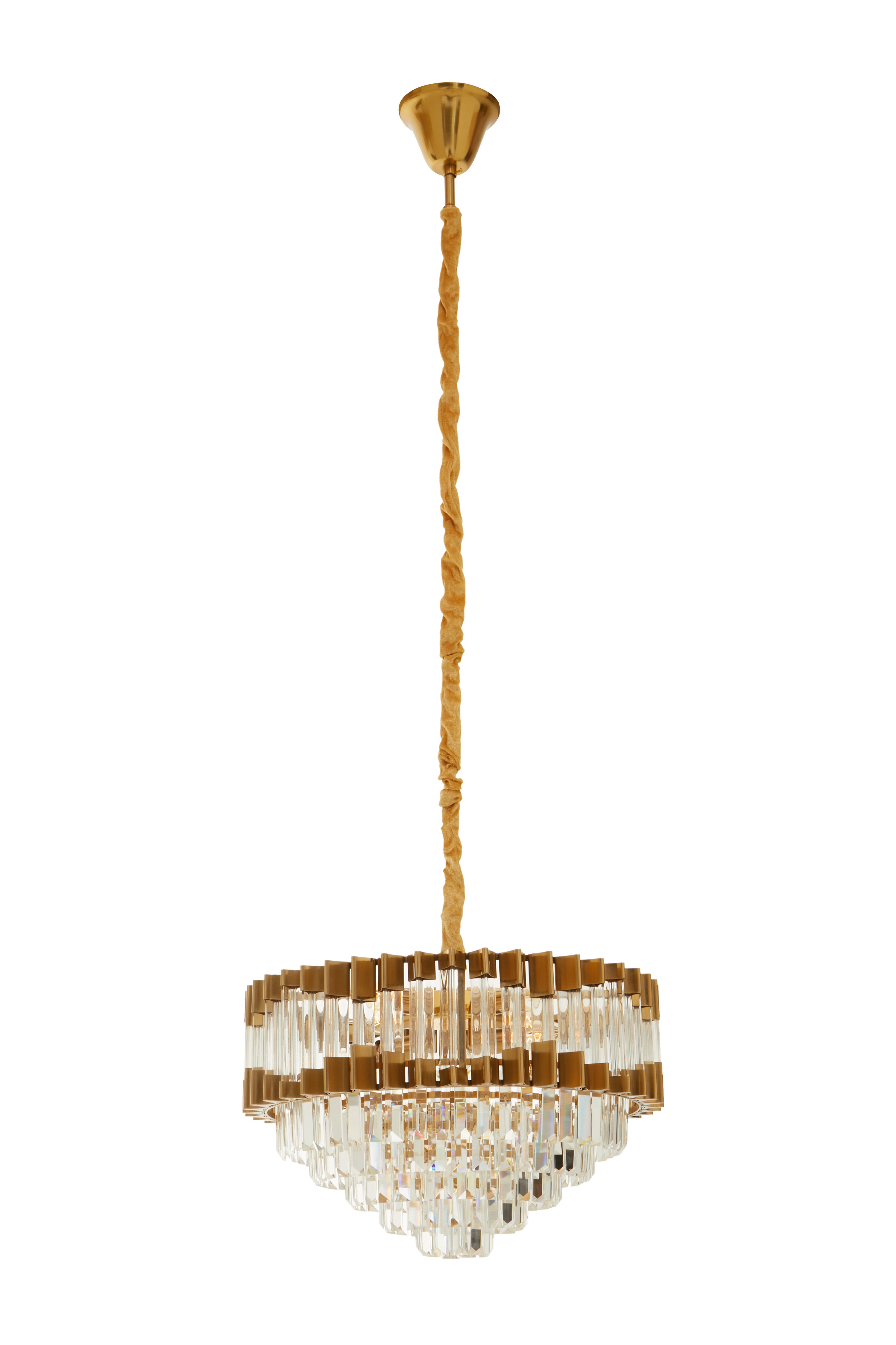 Brentwood Four Bulb Antique Gold Chandelier